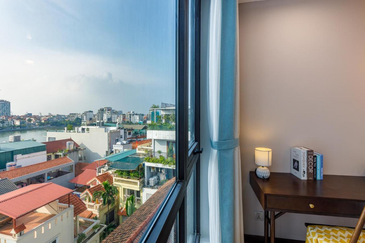 Margaery Boutique Apartment & Skyon9 Rooftop Bar Hanoi Buitenkant foto